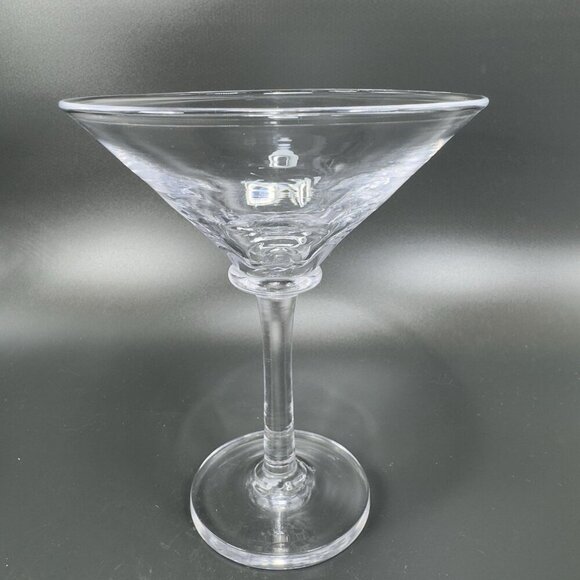 Simon Pearce Cavendish Clear Optic Hand Blown Glass Martini Glasses Cups Set 2 - Picture 4 of 16